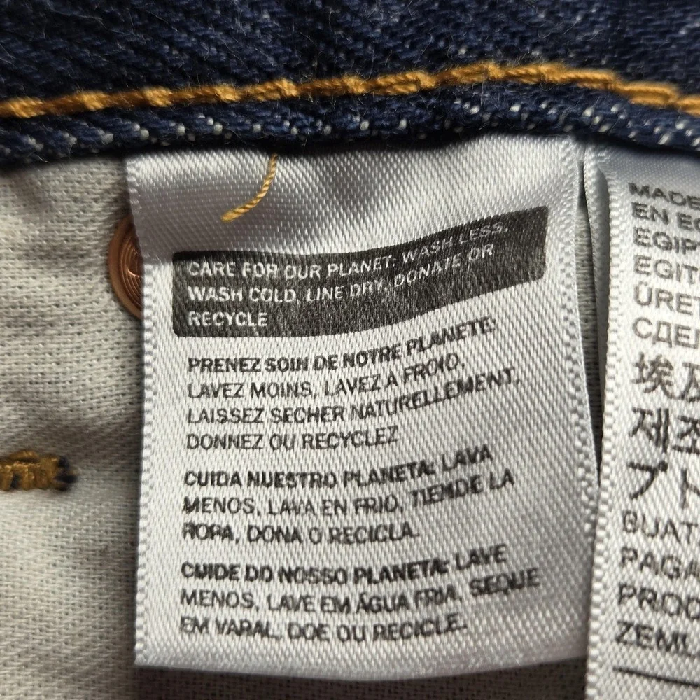 Levis 501 Jeans Mens 48x32 Blue Regular Fit Straight Denim Pants Stretch